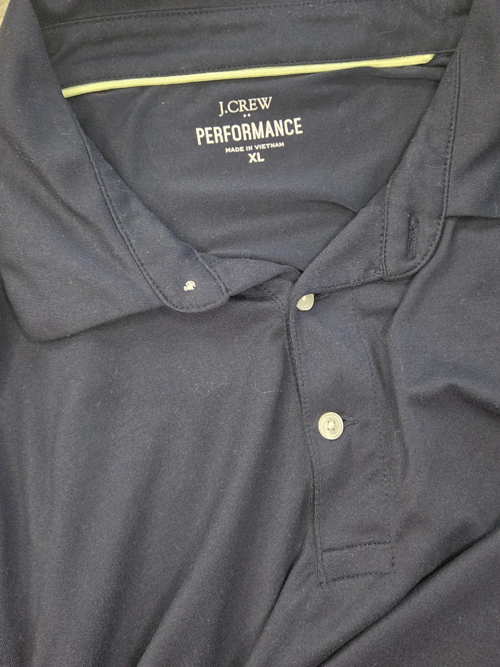 J Crew Performance Classic Men's Polo Shirt - Navy Size XL